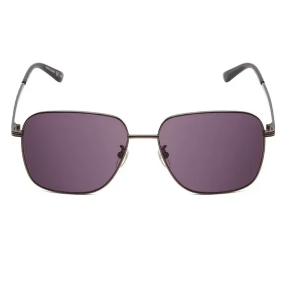 GUCCI GG0987SA-001 Unisex Sunglasses in Ruthenium Silver & Black/Grey Smoke 60mm
